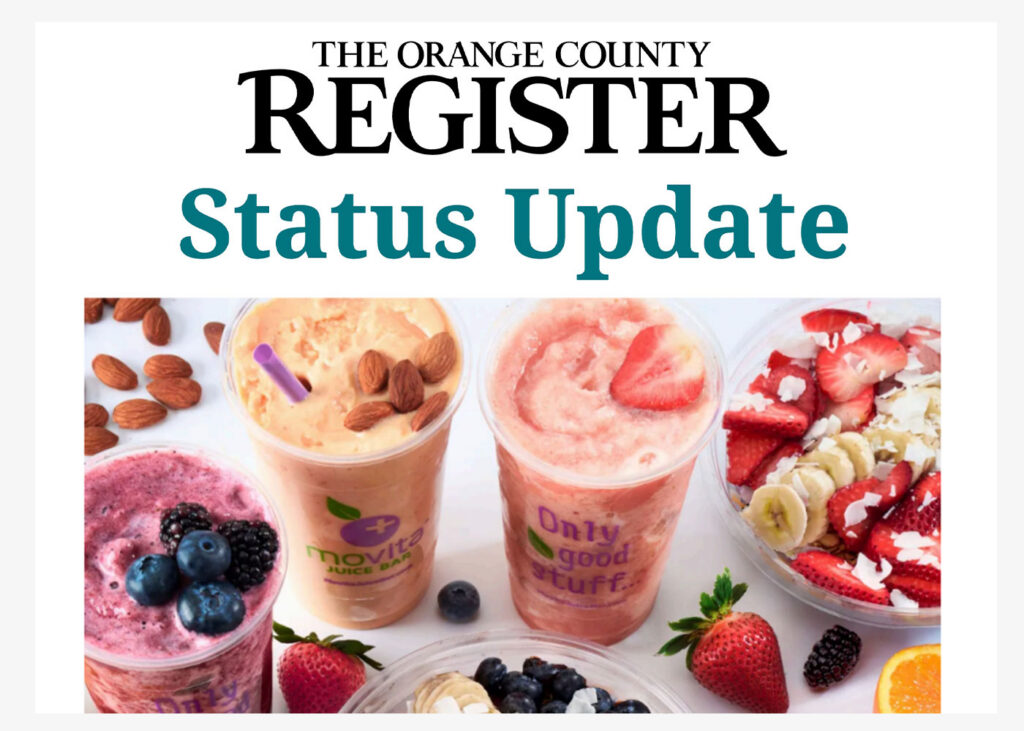 OC Register: Movita Juice Bar opens at the Anaheim Town Square